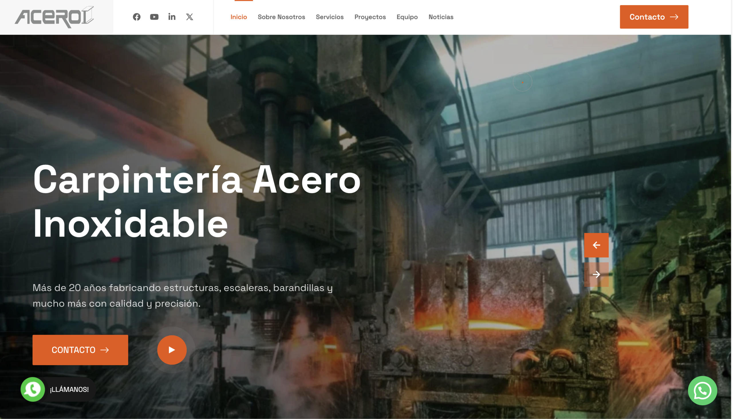 Proyecto web Aceroi